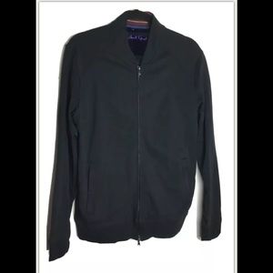 ROBERT GRAHAM Men’s Black Full Zipper Sweater-Sm
